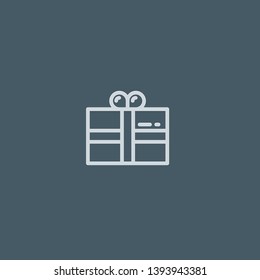 Present vector icon. Present concept stroke symbol design. Thin graphic elements vector illustration, outline pattern for your web site design, logo, UI. EPS 10.