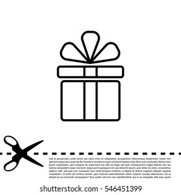 Present vector line icon