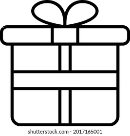 Present Vector Line Icon Design
