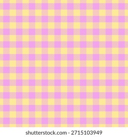 Presente textura tartã vetorial, hipster tecido de fundo sem costura. Tecido de padrão de verificação de xadrez recém-nascido na paleta de cores amarelas e douradas claras.