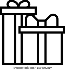 Present - Wedding icon set. High quality outline vector illustration for website and mobile application.