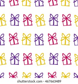 Present for you. Vector seamless pattern