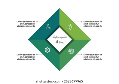 Present your business strategy clearly with this modern 4-step infographic—perfect for workflows, marketing, and process diagrams.
