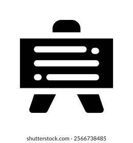 presentasi icon. vector glyph icon for your website, mobile, presentation, and logo design.