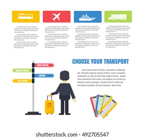 Presentation abstract graphic traffic flat design vector illustration concept