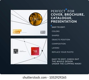 Presentation. Abstract vector set of modern horizontal templates
