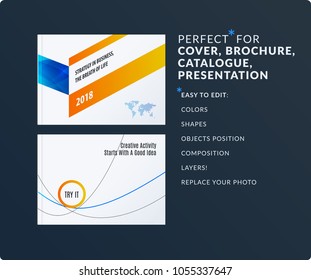 Presentation. Abstract vector set of modern horizontal templates with arrows diagonal shapes for business, teamwork