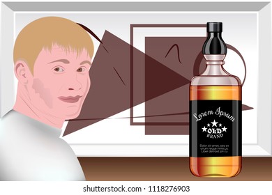 presentation of alcoholic beverages. Design Studio . template preparation. Vector