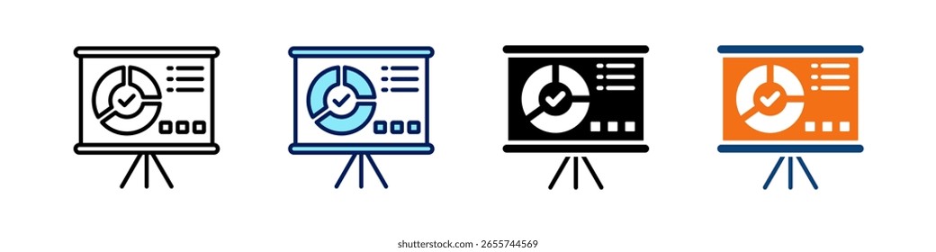 Presentation All In One Icon Multi Styles Vector Set