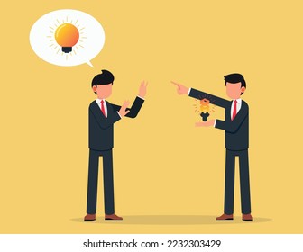 Presentación de ideas alternativas. El empresario se negó y no tomó ideas alternativas.