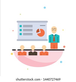 Presentation, Analytics, Business, Graph, Marketing, People, Statistics Abstract Flat Color Icon Template
