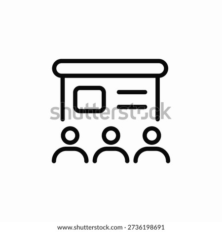 presentation audience icon sign vector