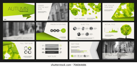 Presentation of the autumn season. This template is the best as a business presentation, corporate report, used in marketing and advertising, the annual report, flyer and banner