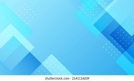 Presentation background blue design with abstract geometrics shapes decoration. Vector illustration for technology, game design, business or corporate needs