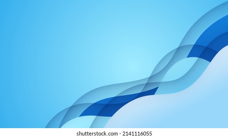 Presentation background blue design with abstract geometrics shapes decoration. Vector illustration for technology, game design, business or corporate needs