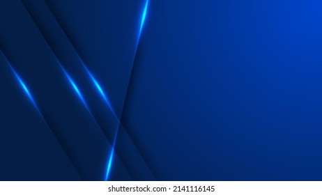 Diseño moderno de fondo de presentación azul con formas geométricas abstractas de decoración. Ilustración de vectores para tecnología, diseño de juegos, necesidades empresariales o corporativas