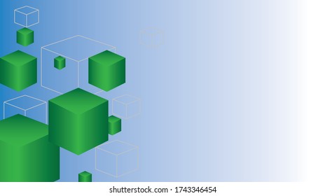 Presentation background color green abstract beam