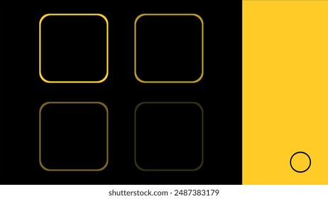 Presentation background for designers. Background for presentations, marketing, commercial proposals, mockups, brandbooks. Yellow and black color