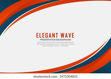 Presentation background with elegant wave design