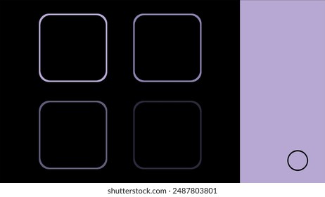 Presentation background lilac and black color. Stylish solution for designers, creating layouts, presentations, commercial proposals, banners, mockups, brand books