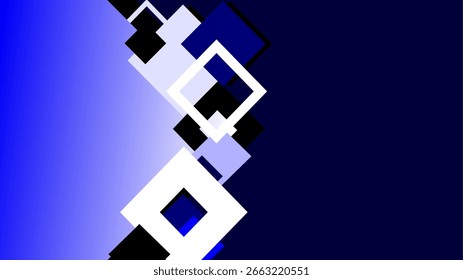 Presentation background for titles with diamond shapes and deep blue colors