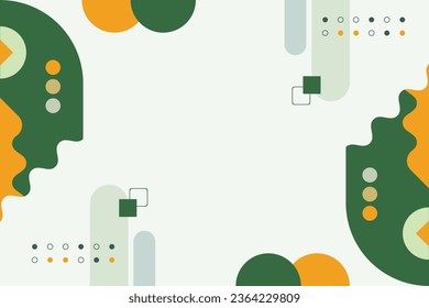 Presentación Antecedentes con planta de hojas tropicales sobre el diseño de vectores de fondo verde. Con espacio de copia.	