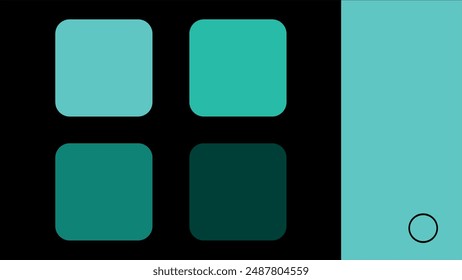 Presentation background turquoise and black color. Stylish solution for designers, creating layouts, presentations, commercial proposals, banners, mockups, brand books