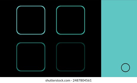 Presentation background turquoise and black color. Stylish solution for designers, creating layouts, presentations, commercial proposals, banners, mockups, brand books