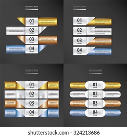 presentation banner gradient gold bronze silver color