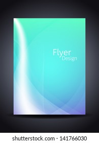 Presentation of beautiful and elegant corporate flyer or cover design in blue color.