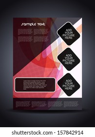 Presentation of beautiful flyer or cover design. vector illustration