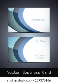 Presentation of beautiful visiting card design.