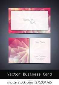 Presentation of beautiful visiting card design.