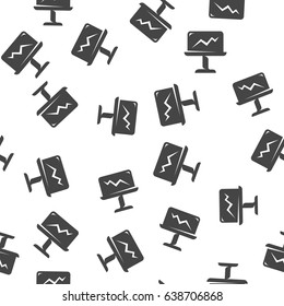 Presentation billboard seamless pattern. Vector illustration for backgrounds