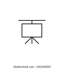 Presentation black lined icon.