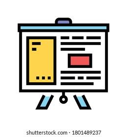 presentation board color icon vector. presentation board sign. isolated symbol illustration
