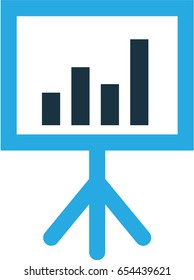 Presentation Board Colorful Icon Symbol. Premium Quality Isolated Whiteboard Element In Trendy Style.