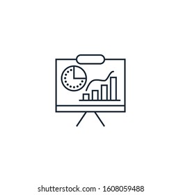 presentation board creative icon. From Business icons collection. Isolated presentation board sign on white background