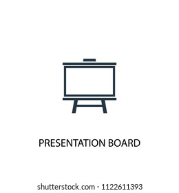 Presentation board creative icon. Simple element illustration. Presentation board concept symbol design from Workspace collection. Can be used for web and mobile.