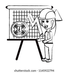 presentation board with cryptocurrency