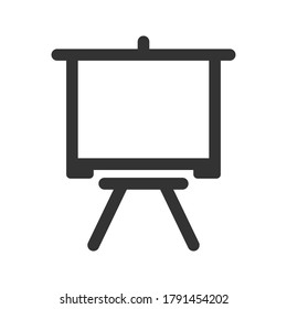 Presentation board flat vector icon