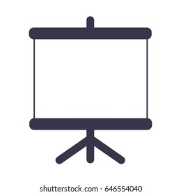 Presentation board flat vector icon