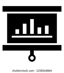 Presentation board glyph icon