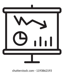 A presentation board having investment plan for business presentation
