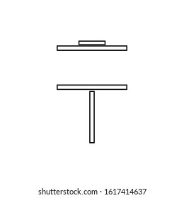 Presentation board icon. Analysis symbol. Logo design element