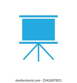Presentation board icon black and white vector sign