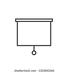 Presentation Board Icon. Business Information or Learning Element Illustration As A Simple Vector Sign & Trendy Symbol for Design and Websites, Presentation or Mobile Application.