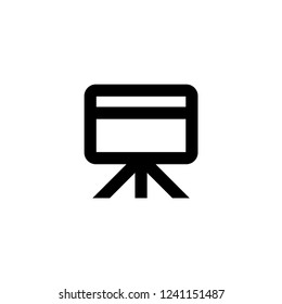 Presentation board icon. Business plank sign