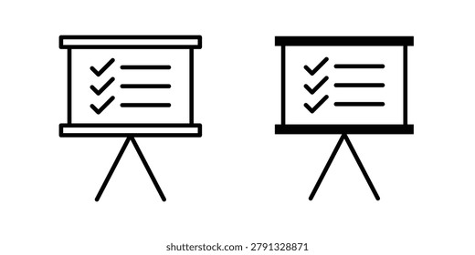 Presentation board icon concepts for website projects