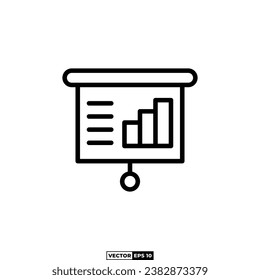 presentation board icon design inspiration vector template for interface and any purpose